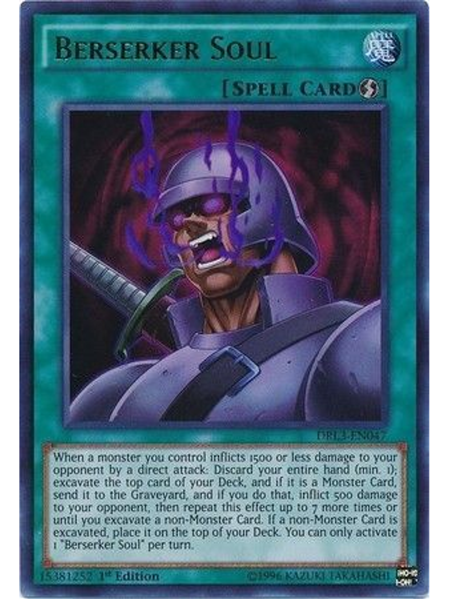 Berserker Soul - DRL3-EN047 - Ultra Rare 1st Edition 1