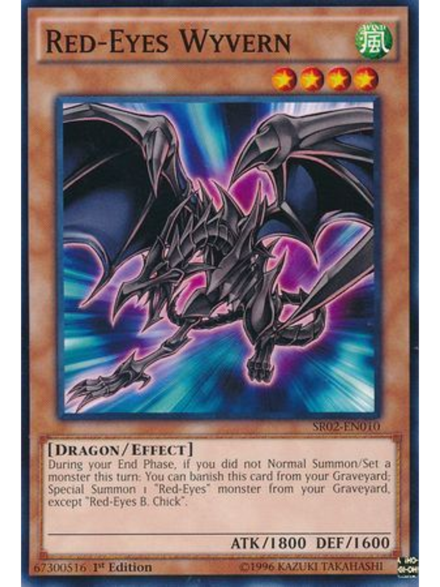 Red-eyes Wyvern - sr02-en010 - Common 1st Edition 1