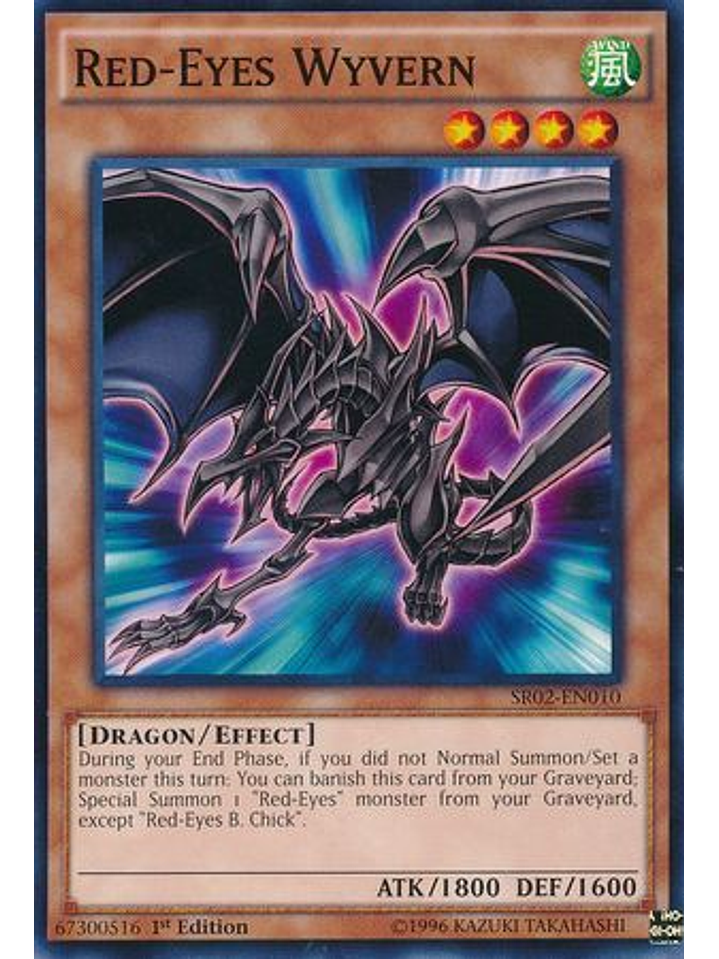 Red-eyes Wyvern - sr02-en010 - Common 1st Edition 1