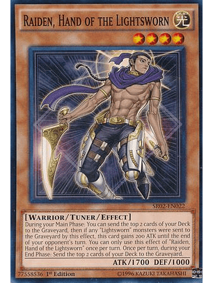 Raiden, Hand of the Lightsworn - SR02-EN022 - Common 1st Edition
