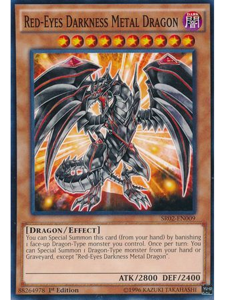 Red-Eyes Darkness Metal Dragon - SR02-EN009 - Common 1st Edition 1
