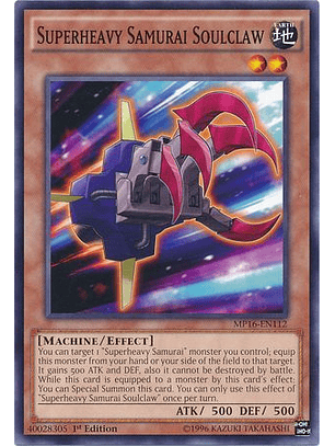Superheavy Samurai Soulclaw - MP16-EN112 - Common 1st Edition