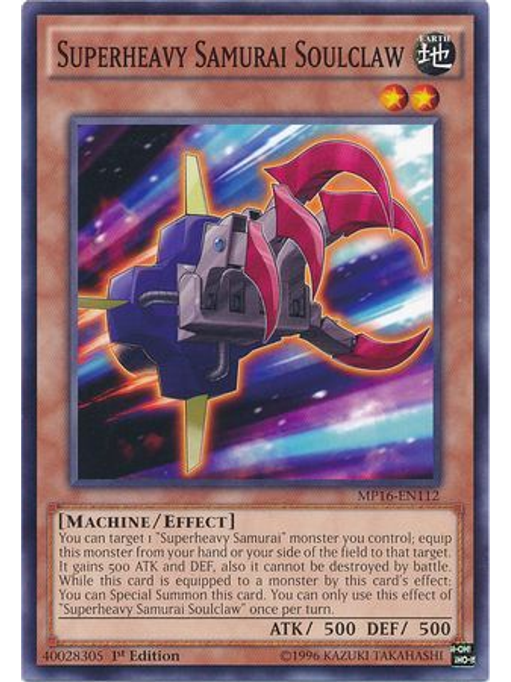Superheavy Samurai Soulclaw - MP16-EN112 - Common 1st Edition 1