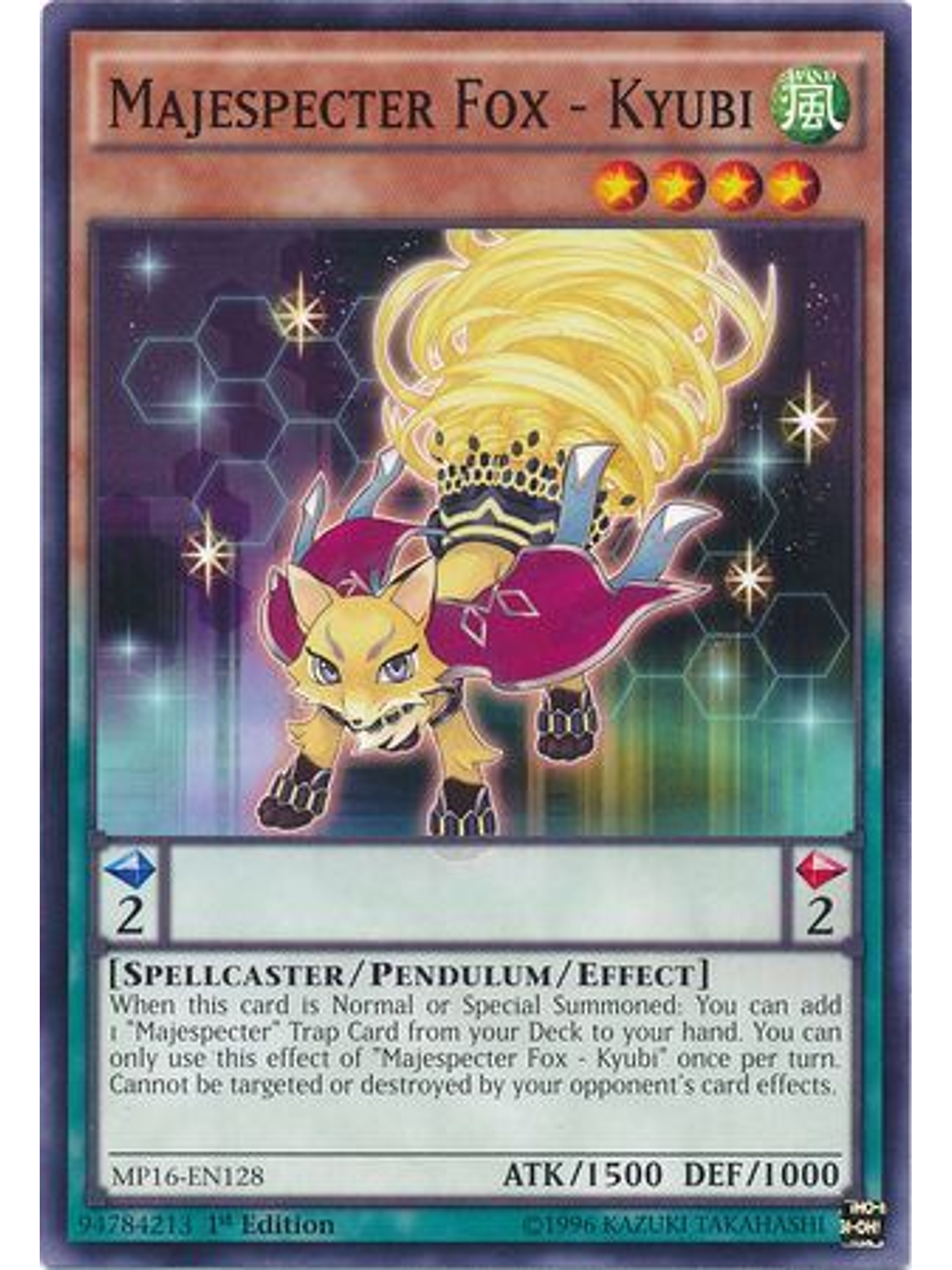 Majespecter Fox - Kyubi - MP16-EN128 - Common 1st Edition 1