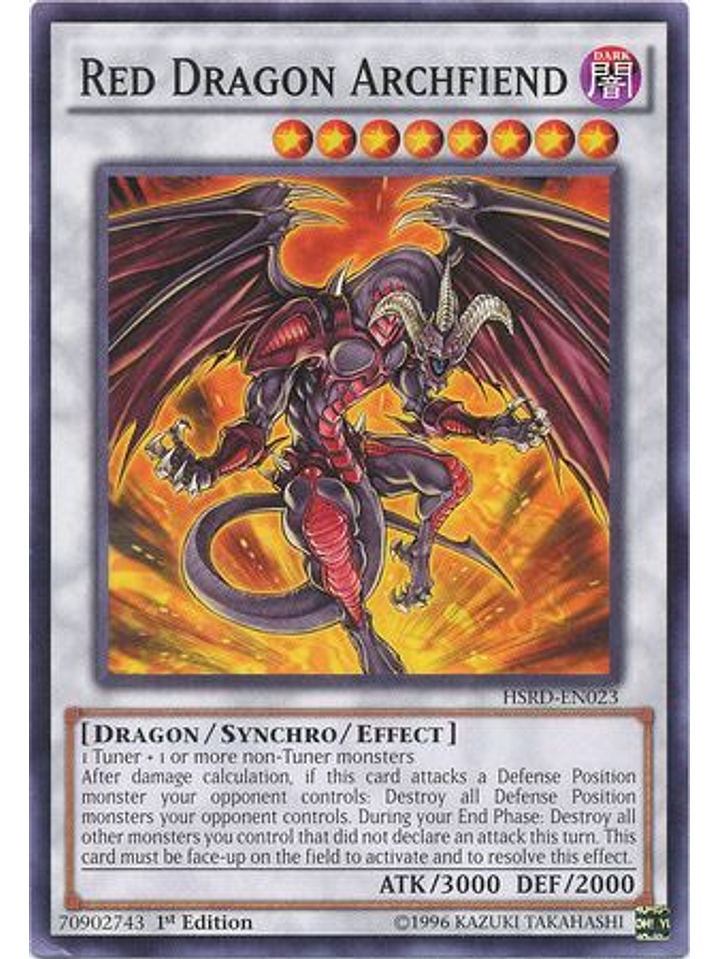 Red Dragon Archfiend - HSRD-EN023 - Common 1st Edition 1