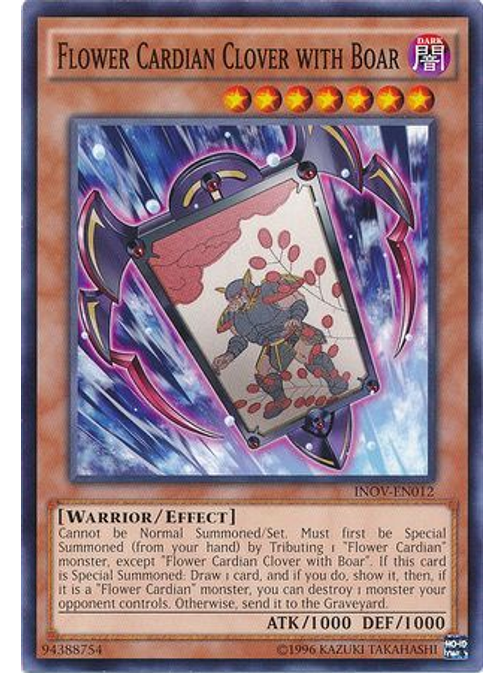 Flower Cardian Clover with Boar - INOV-EN012 - Common Unlimited 1