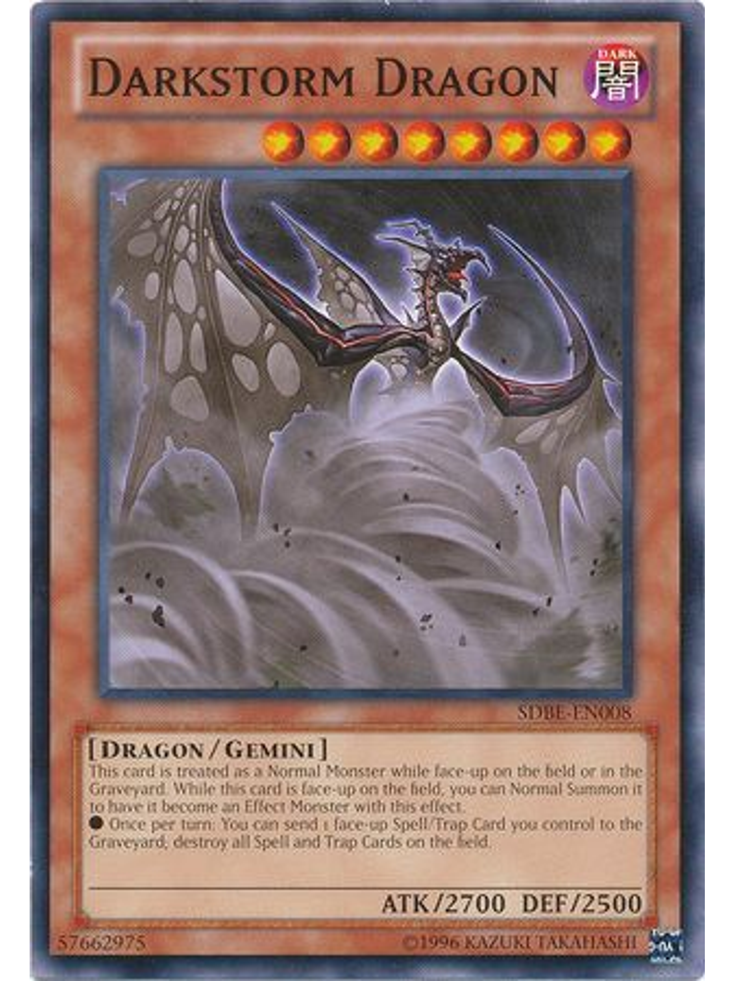 Darkstorm Dragon - SDBE-EN008 - Common Unlimited 1