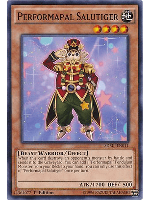 Performapal Salutiger - SDMP-EN011 - Common 1st Edition