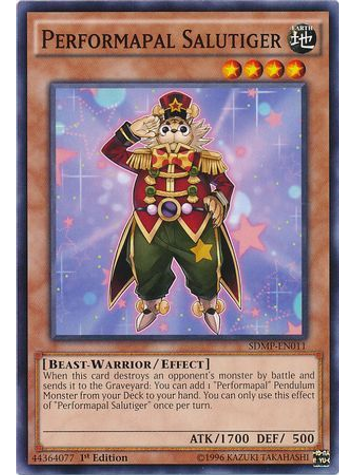 Performapal Salutiger - SDMP-EN011 - Common 1st Edition 1