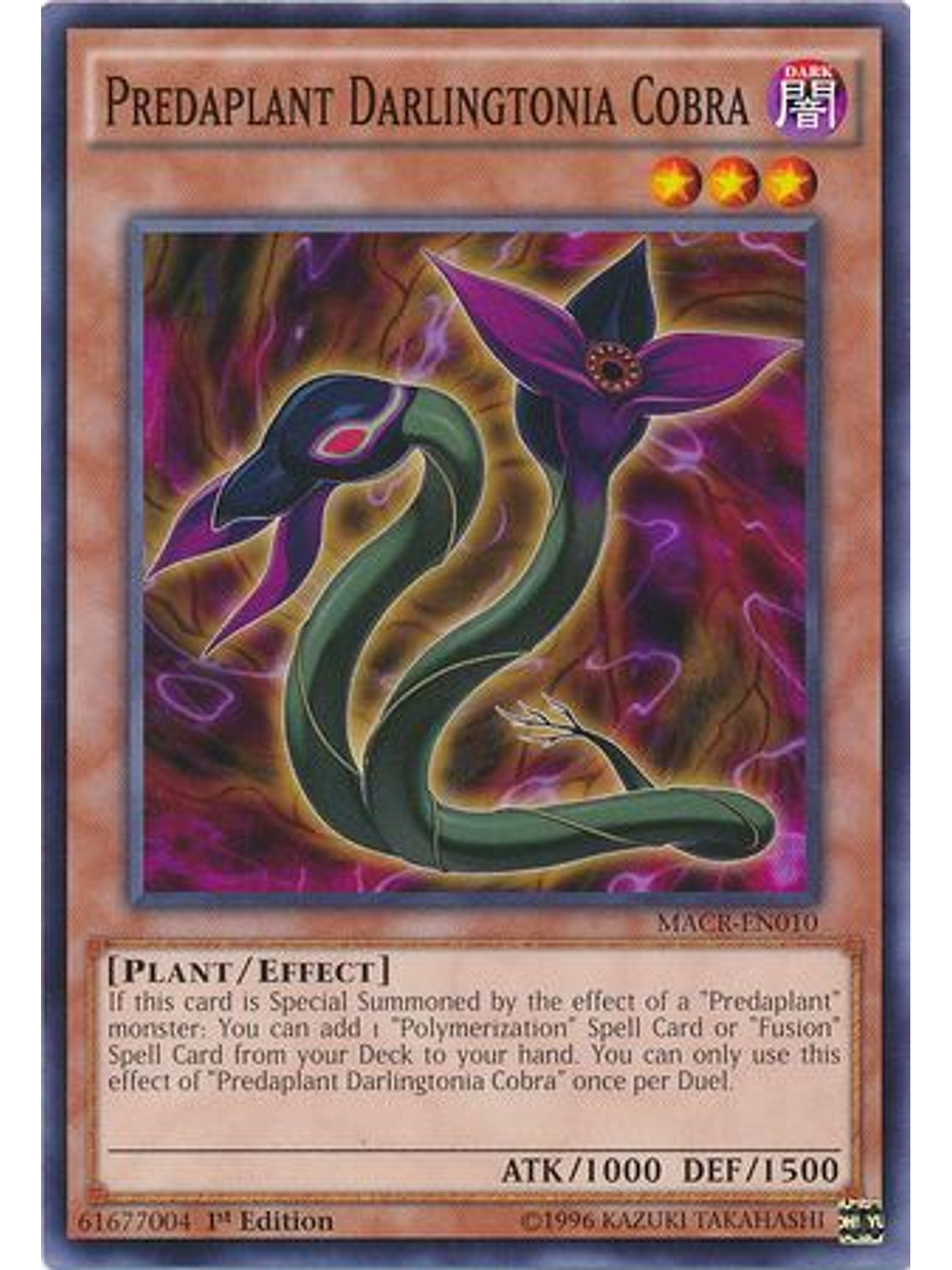 Predaplant Darlingtonia Cobra - macr-en010 - Common 1st Edition 1