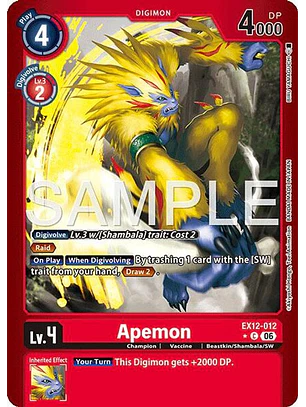 EX12-012 (Limited Foil) Apemon