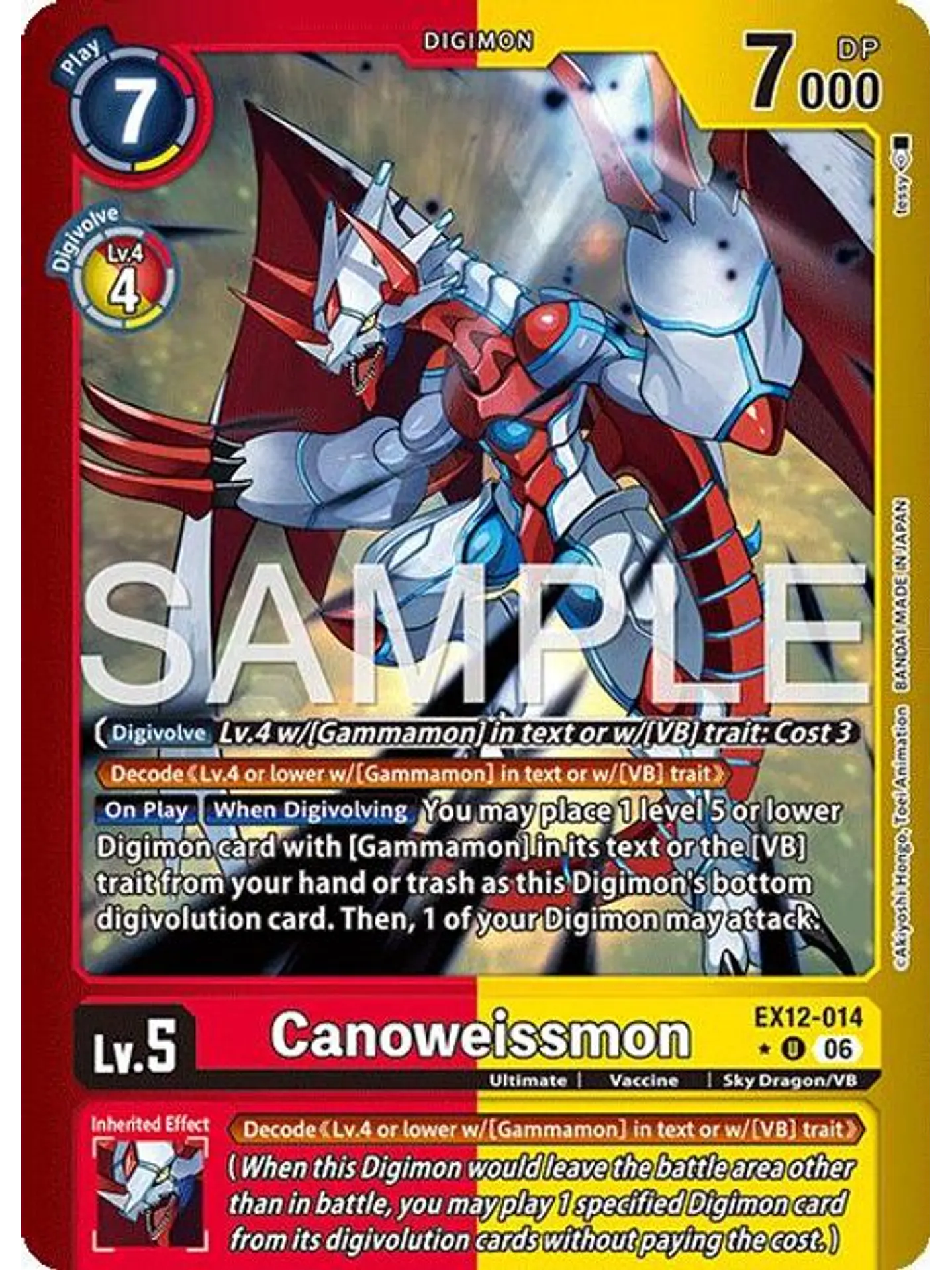 EX12-014 (Limited Foil) Canoweissmon 1