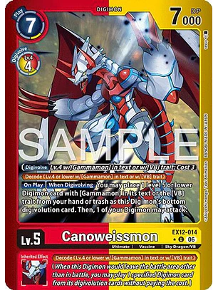 EX12-014 (Limited Foil) Canoweissmon