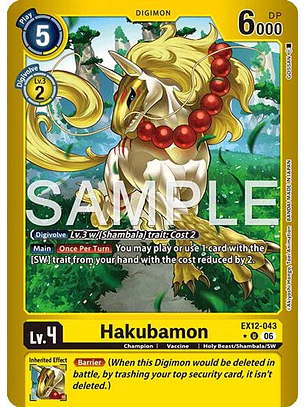 EX12-043 (Limited Foil) Hakubamon