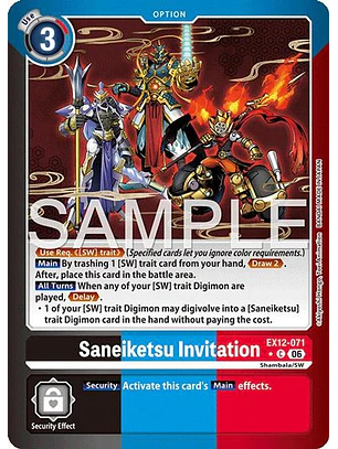 EX12-071 (Limited Foil) Saneiketsu Invitation