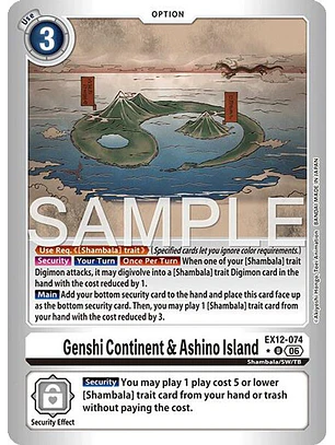 EX12-074 (Limited Foil) Genshi Continent & Ashino Island