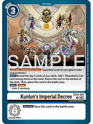 EX12-075 R Kunlun's Imperial Decree