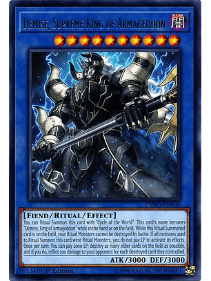 Demise, Supreme King of Armageddon - CYHO-EN030 - Rare 1st Edition