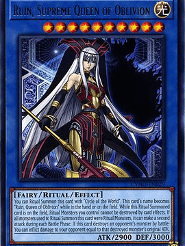 Ruin, Supreme Queen of Oblivion - CYHO-EN029 - Rare 1st Edition