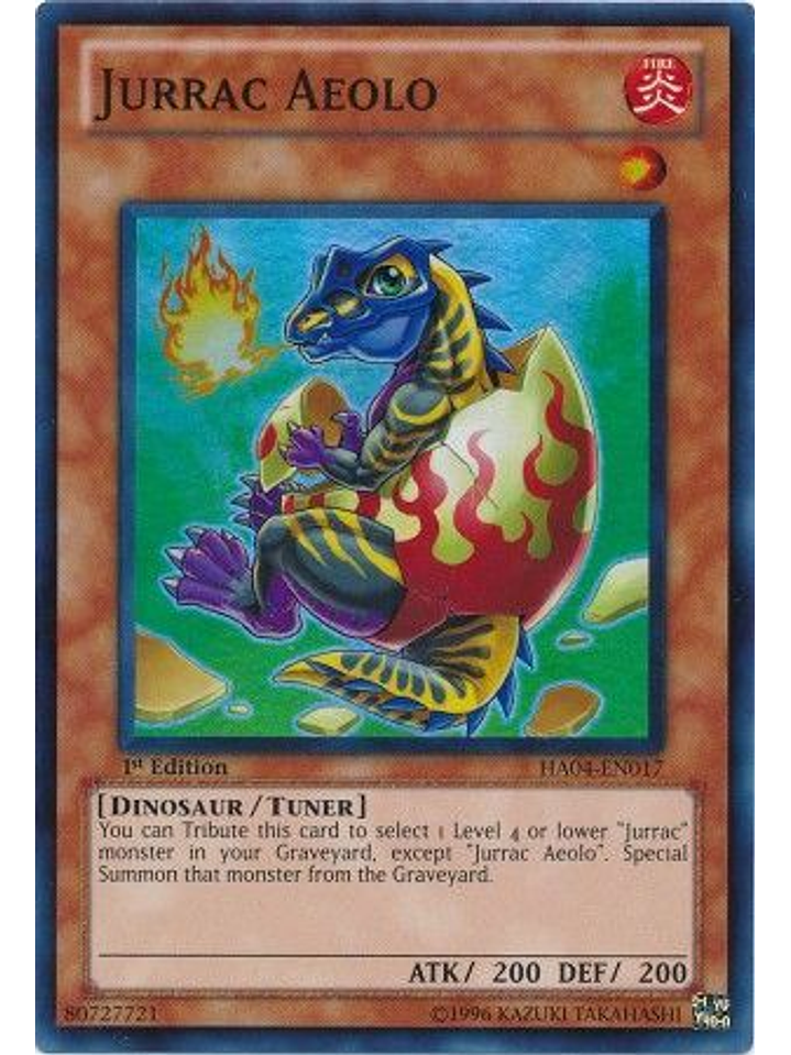 Jurrac Aeolo - HA04-EN017 - Super Rare 1st Edition 1