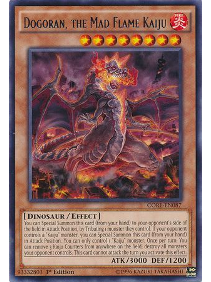 Dogoran, the Mad Flame Kaiju - CORE-EN087 - Rare 1st Edition 1
