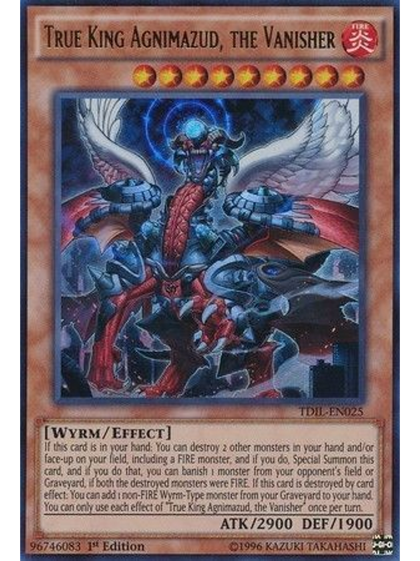 True King Agnimazud, the Vanisher - TDIL-EN025 - Ultra Rare 1st Edition 1