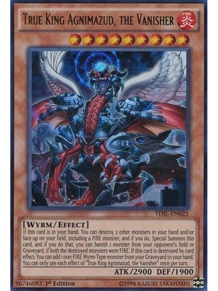 True King Agnimazud, the Vanisher - TDIL-EN025 - Ultra Rare 1st Edition 1