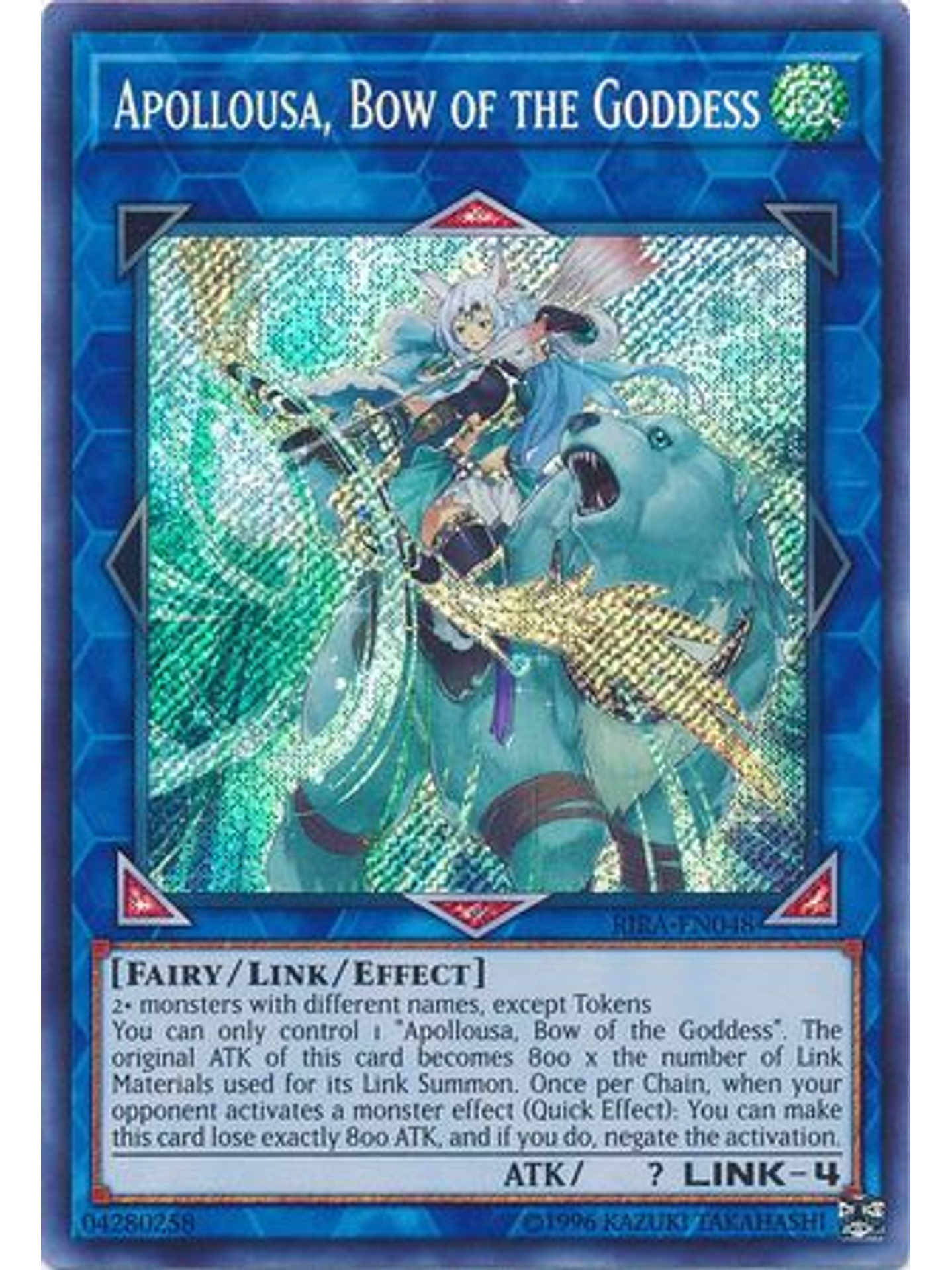 Apollousa, Bow of the Goddess - RIRA-EN048 - Secret Rare Unlimited 1