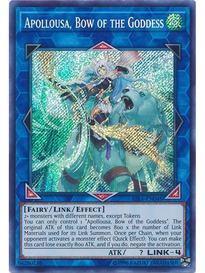 Apollousa, Bow of the Goddess - RIRA-EN048 - Secret Rare Unlimited 1