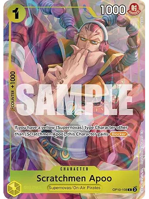 OP10-108 (Alternate Art) Scratchmen Apoo
