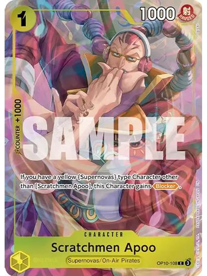 OP10-108 (Alternate Art) Scratchmen Apoo 1