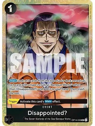 OP14-099 (Alternate Art) Disappointed?
