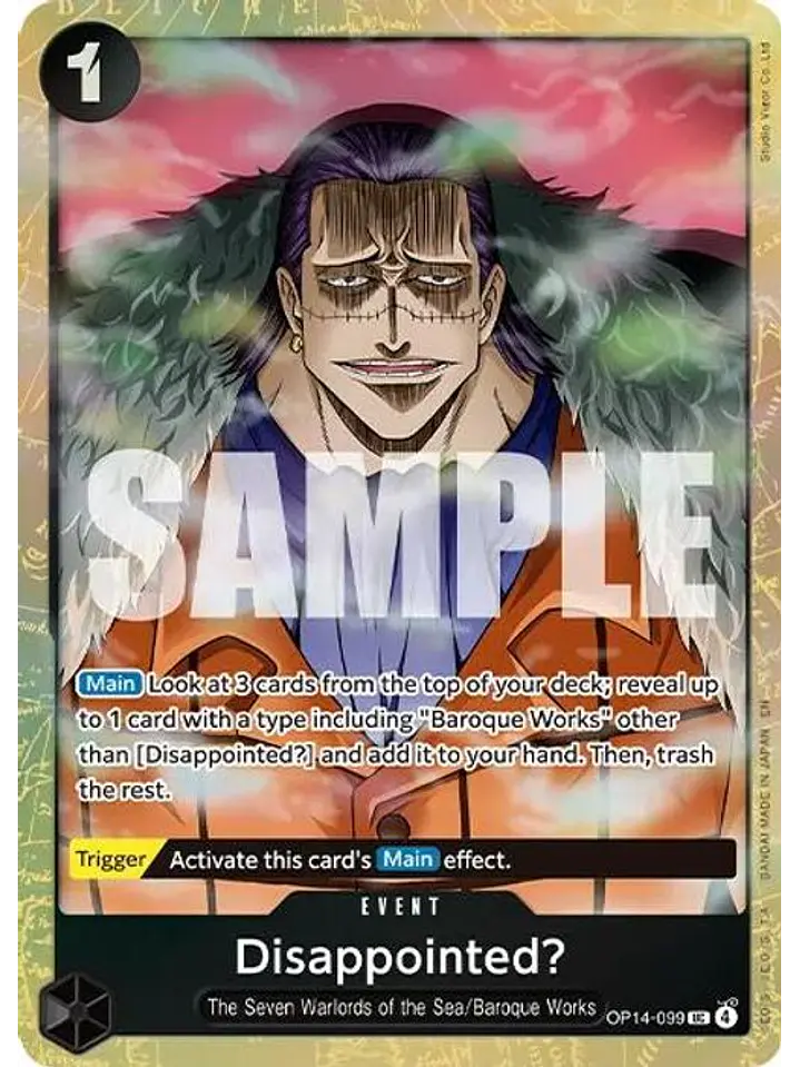 OP14-099 (Alternate Art) Disappointed? 1
