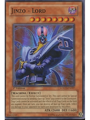 Jinzo - Lord - LODT-EN007 - Super Rare 1st Edition