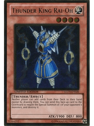 Thunder King Rai-Oh - GLD3-EN020 - Gold Rare