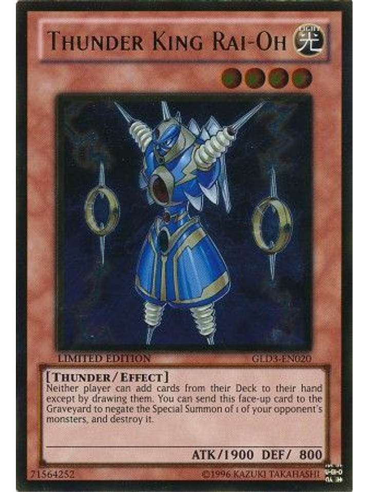Thunder King Rai-Oh - GLD3-EN020 - Gold Rare 1