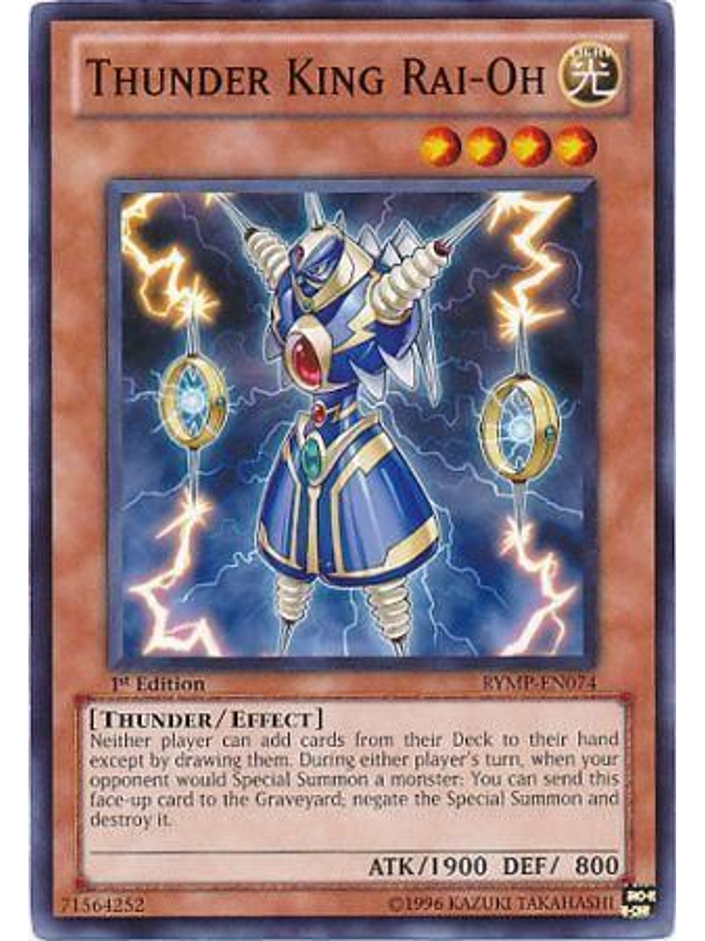 Thunder King Rai-Oh - RYMP-EN074 - Common 1st Edition 1