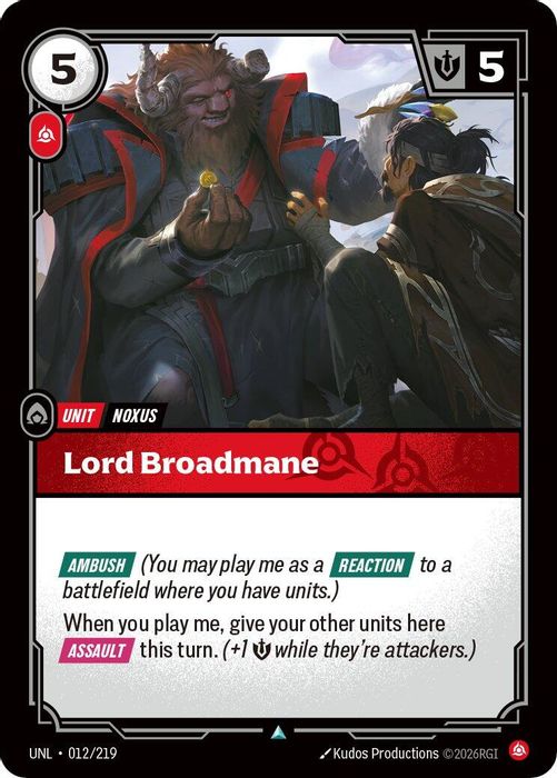 012/219 U Lord Broadmane