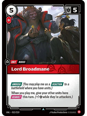 012/219 U Lord Broadmane
