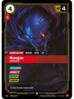 024a/219 (Alternate Art) Rengar - Unseen