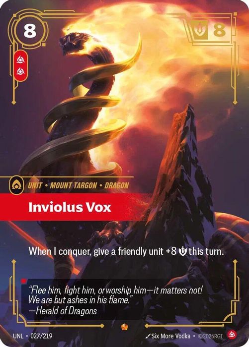 027/219 Epic Inviolus Vox