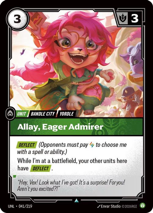 041/219 U Allay, Eager Admirer