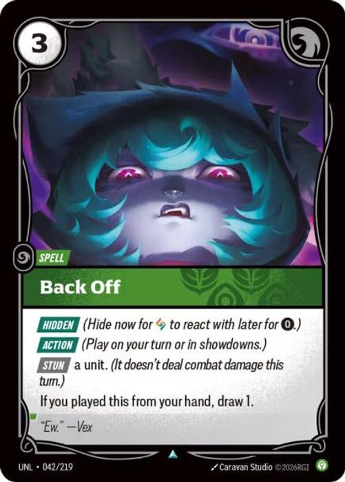Back Off - 042/219 - Uncommon (Inglés NM)
