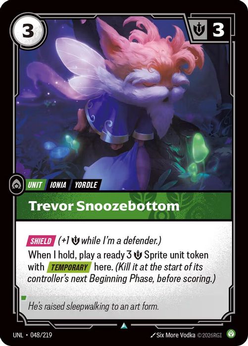 048/219 U Trevor Snoozebottom