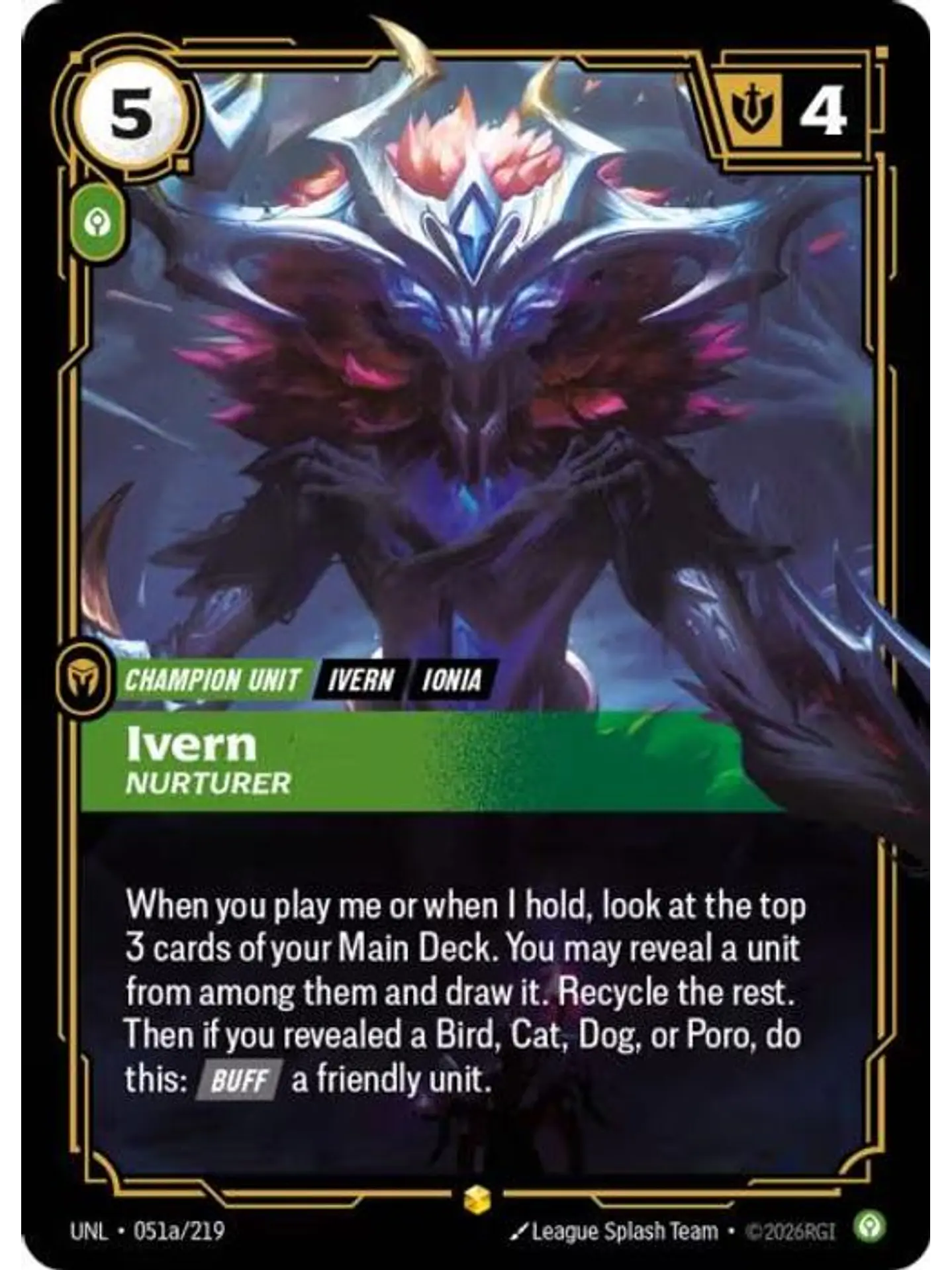 051a/219 (Alternate Art) Ivern - Nurturer 1