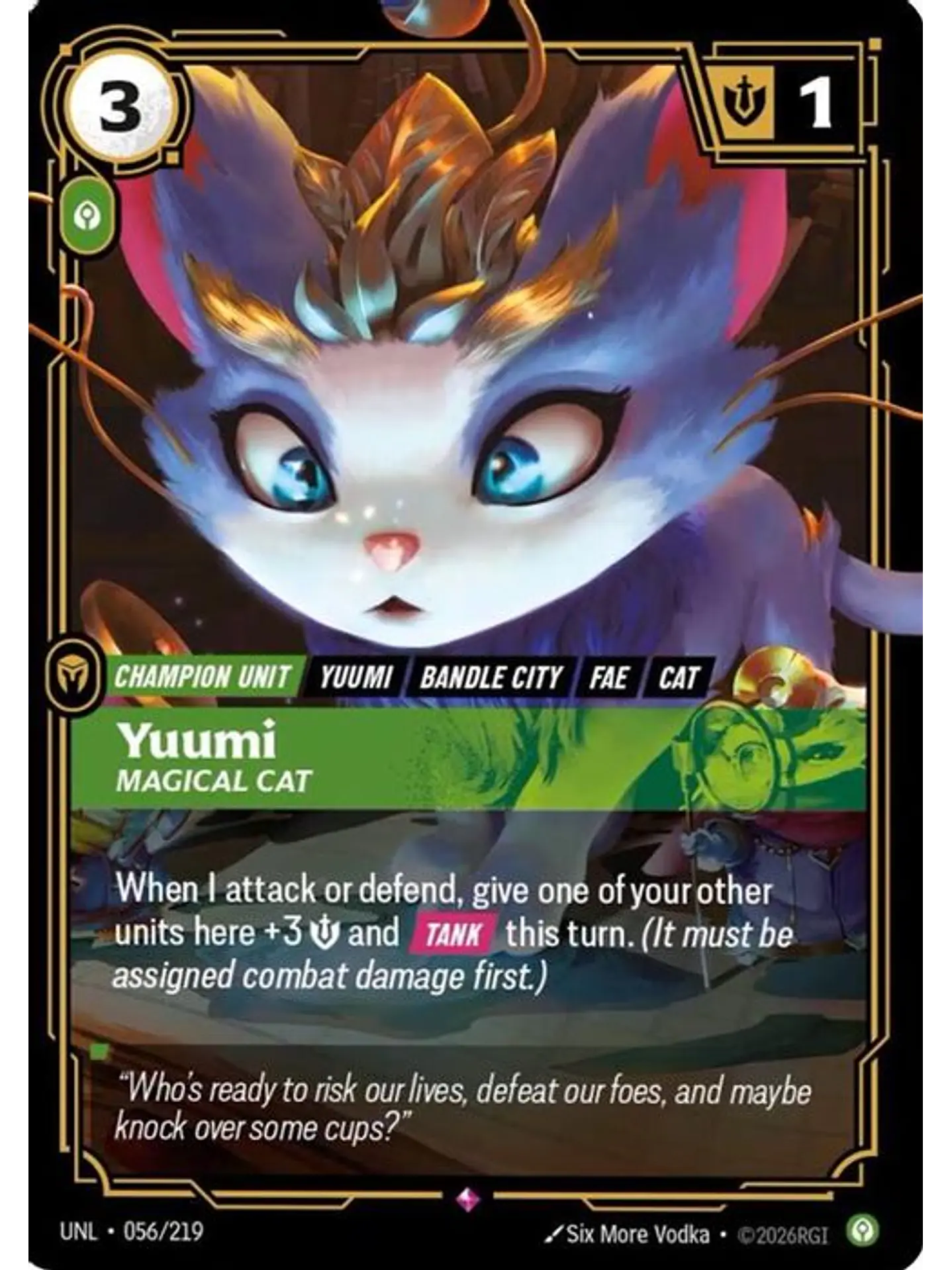 056/219 R Yuumi - Magical Cat 1