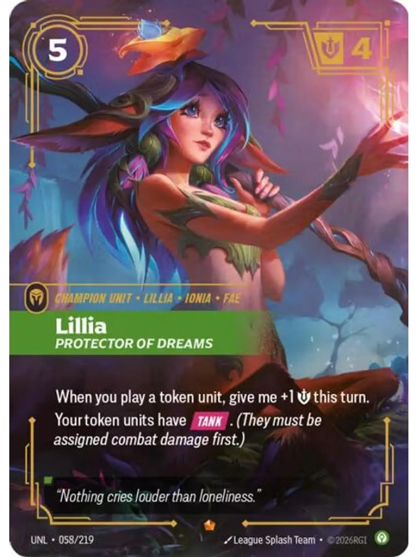 058/219 Epic Lillia - Protector of Dreams 1