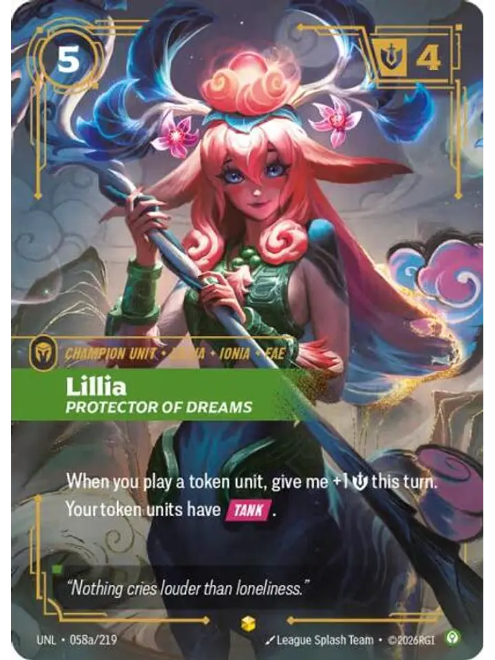 058a/219 (Alternate Art) Lillia - Protector of Dreams 1