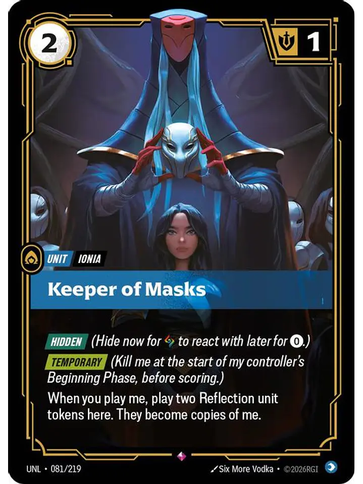 081/219 R Keeper of Masks 1