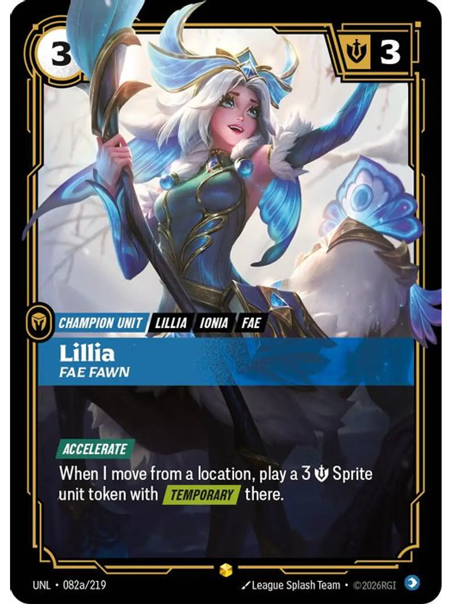 082a/219 (Alternate Art) Lillia - Fae Fawn 1